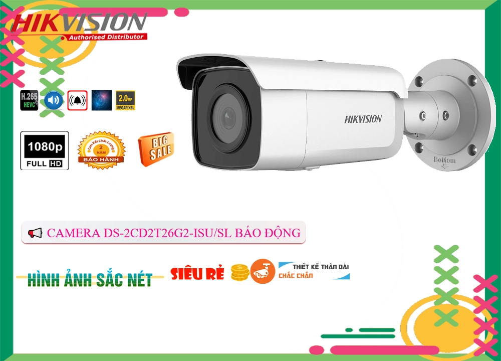 Camera Hikvision DS-2CD2T26G2-ISU/SL,Chất Lượng DS-2CD2T26G2-ISU-SL,DS-2CD2T26G2-ISU-SL Công Nghệ