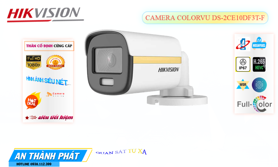 Camera An Ninh  Hikvision DS-2CE10DF3T-F Chức Năng Cao Cấp