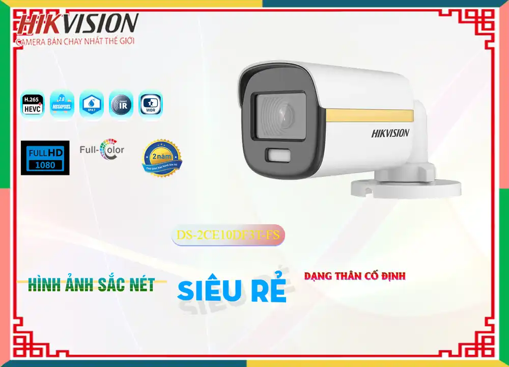 DS-2CE10DF3T-FS sắc nét Hikvision DS-2CE10DF3T-FS sắc nét Hikvision