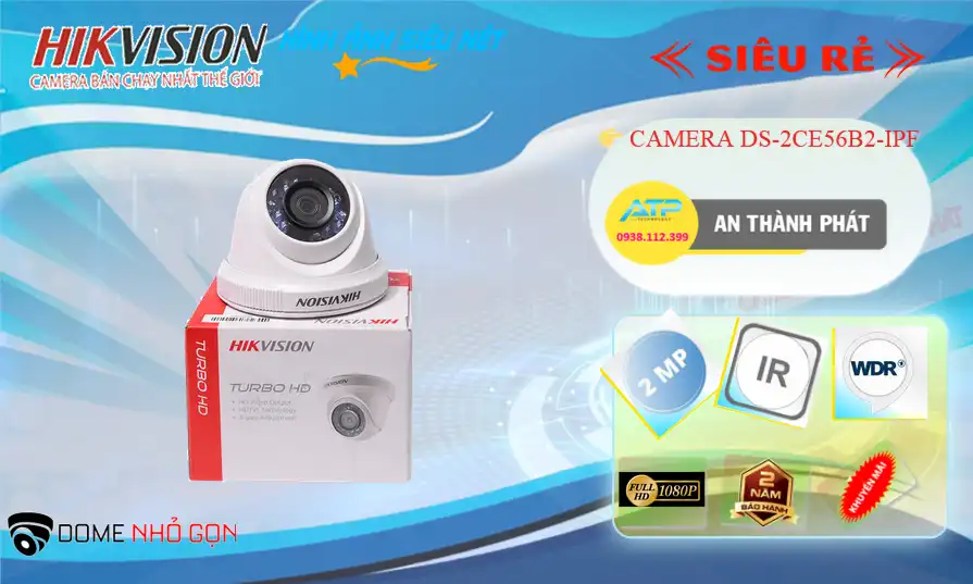 DS-2CE56B2-IPF sắc nét Hikvision ➠