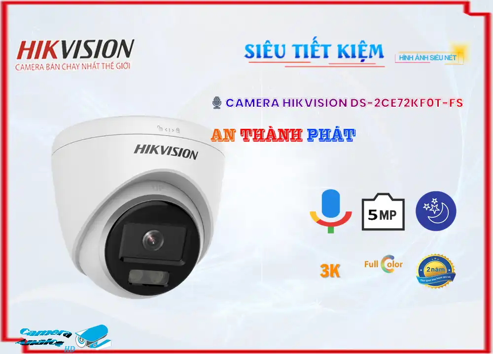 DS-2CE72KF0T-FS sắc nét Hikvision