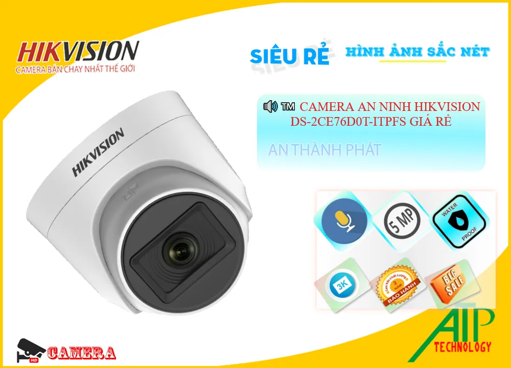 Camera An Ninh Hikvision DS-2CE76D0T-ITPFS Giá rẻ,DS-2CE76D0T-ITPFS Giá rẻ,DS-2CE76D0T-ITPFS Giá Thấp Nhất,Chất Lượng