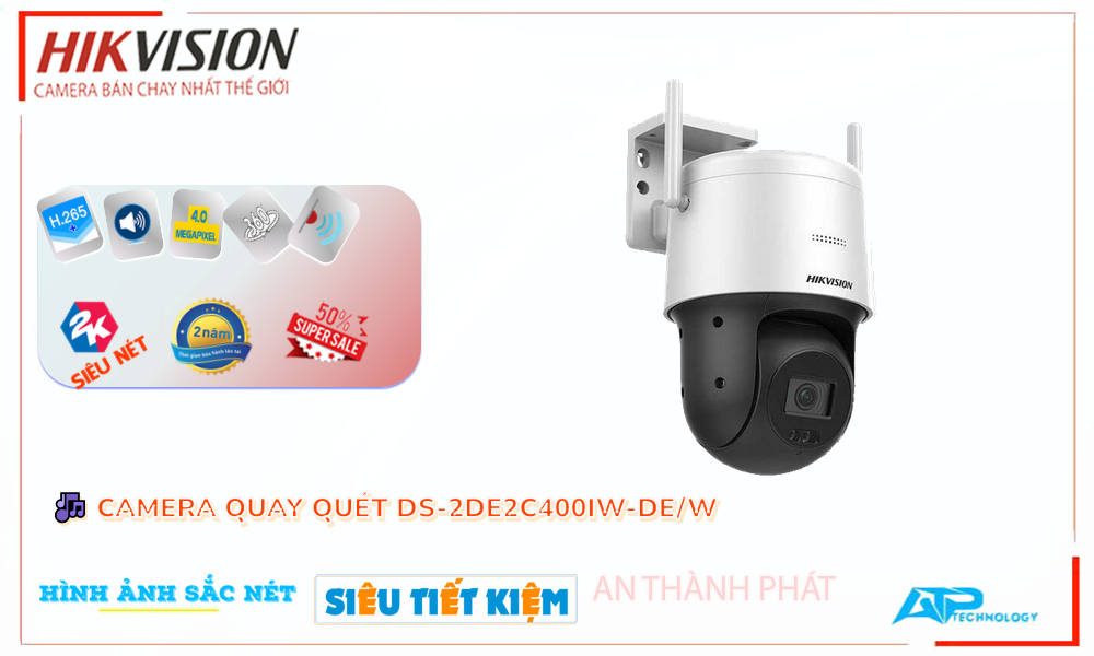 DS-2DE2C400IW-DE/W Camera An Ninh Hikvision
