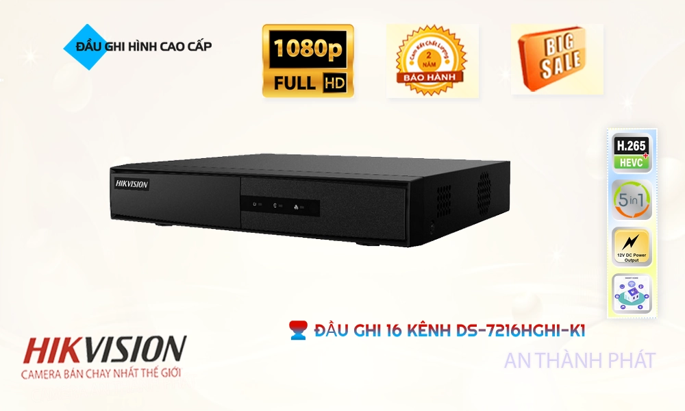 DS-7216HGHI-K1 Đầu Thu Hikvision