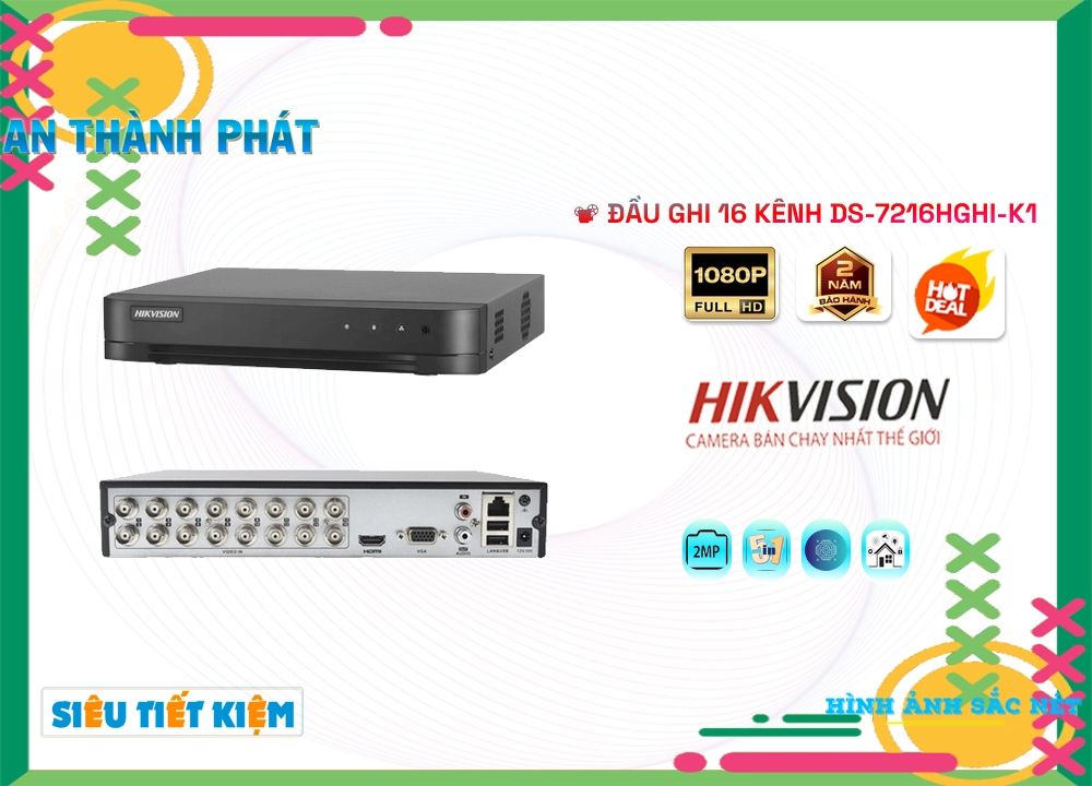 Đầu Ghi DS-7216HGHI-K1 Giá rẻ,Giá DS-7216HGHI-K1,DS-7216HGHI-K1 Giá Khuyến Mãi,bán DS-7216HGHI-K1, HD Anlog