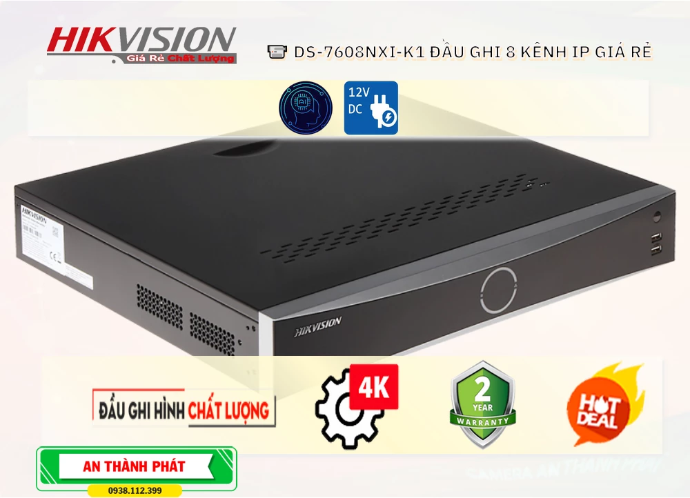 Đầu Ghi Hikvision DS-7608NXI-K1,Giá DS-7608NXI-K1,phân phối DS-7608NXI-K1,DS-7608NXI-K1Bán Giá Rẻ,DS-7608NXI-K1 Giá