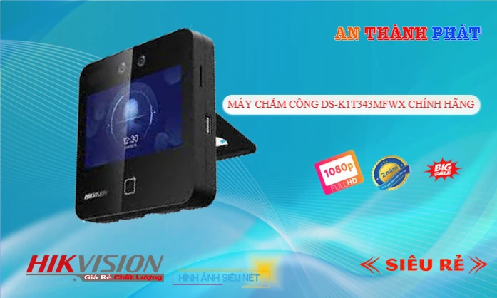 Hikvision DS-K1T343MFWX  Máy Kiểm Soát Vào Ra