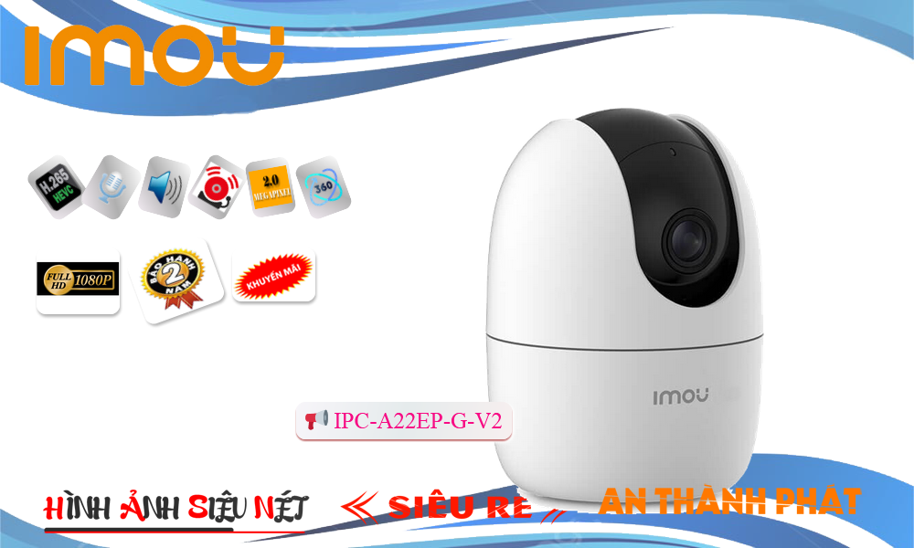 IPC-A22EP-G-V2 sắc nét Wifi Imou IPC-A22EP-G-V2 sắc nét Wifi Imou