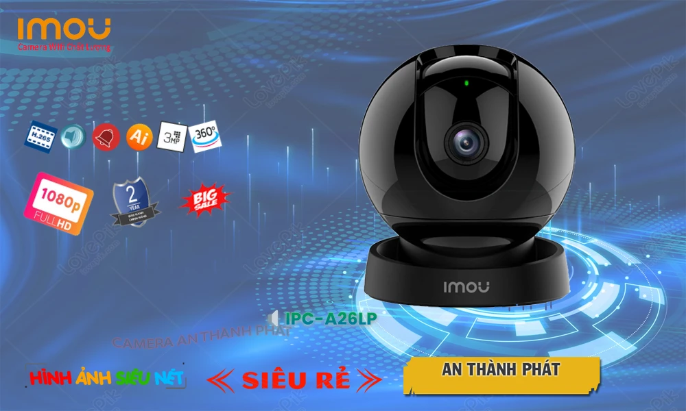 IPC-A26LP Camera Thiết kế Đẹp  Wifi Imou