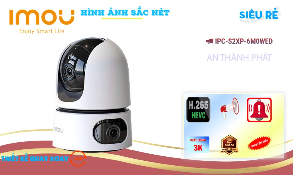 IPC-S2XP-6M0WED Camera Tiết Kiệm  Wifi Imou