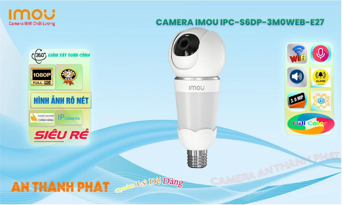 Camera IPC-S6DP-3M0WEB-E27 Giá rẻ