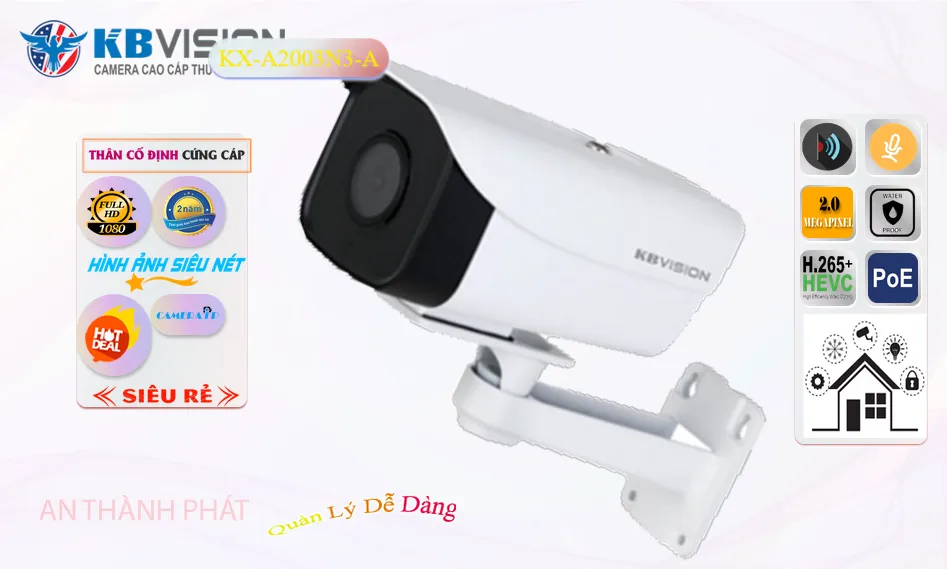 KX-A2003N3-A sắc nét KBvision KX-A2003N3-A sắc nét KBvision
