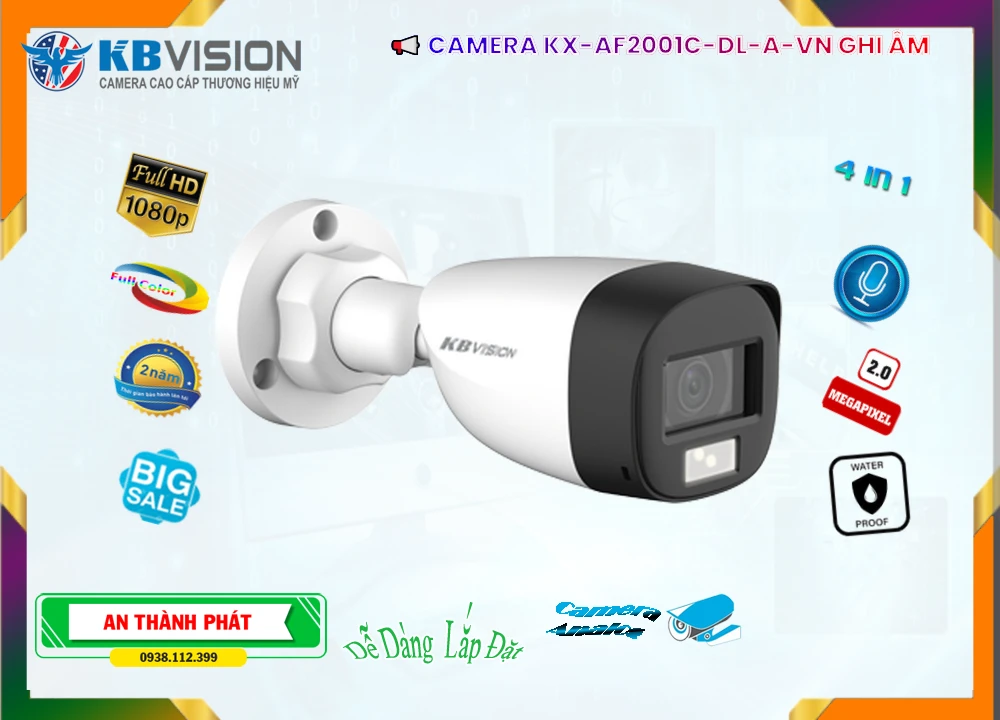 Camera Ghi Âm Chính Hãng KBvision KX-AF2001C-DL-A-VN,chức năng KX-AF2001C-DL-A-VN,KX-AF2001C-DL-A-VN Công Nghệ Mới,KX-AF2001C-DL-A-VN HD Anlog Công nghệ nỗi bật 2 chế độ hồng ngoại và led trợ sáng khi giám sát ban đêm Bán Giá Rẻ, Camera Giá RẺ KX AF2001C DL A VN