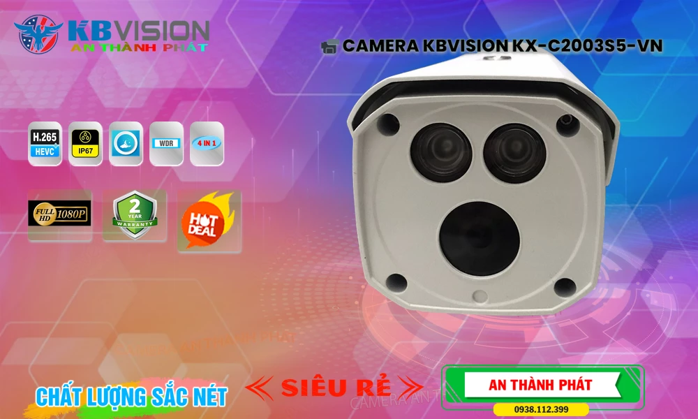 Camera An Ninh  KBvision KX-C2003S5-VN Chất Lượng