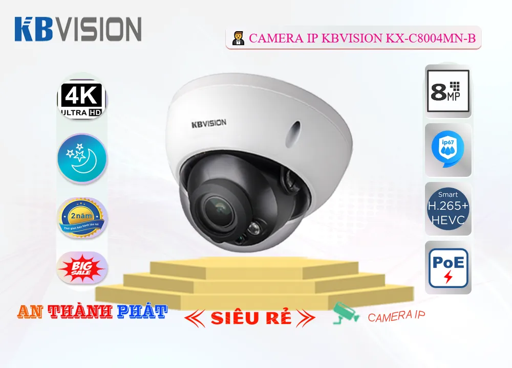 giới thiệu camera IP Kbvision KX-C8004MN-B