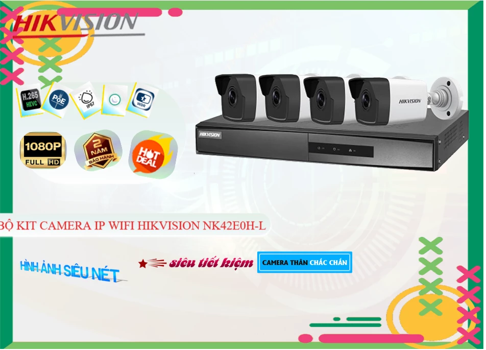 NK42E0H L,Bộ Kit 4 Camera IP Hikvision NK42E0H-L,NK42E0H-L Giá rẻ,NK42E0H-L Công Nghệ Mới,NK42E0H-L Chất Lượng,bán