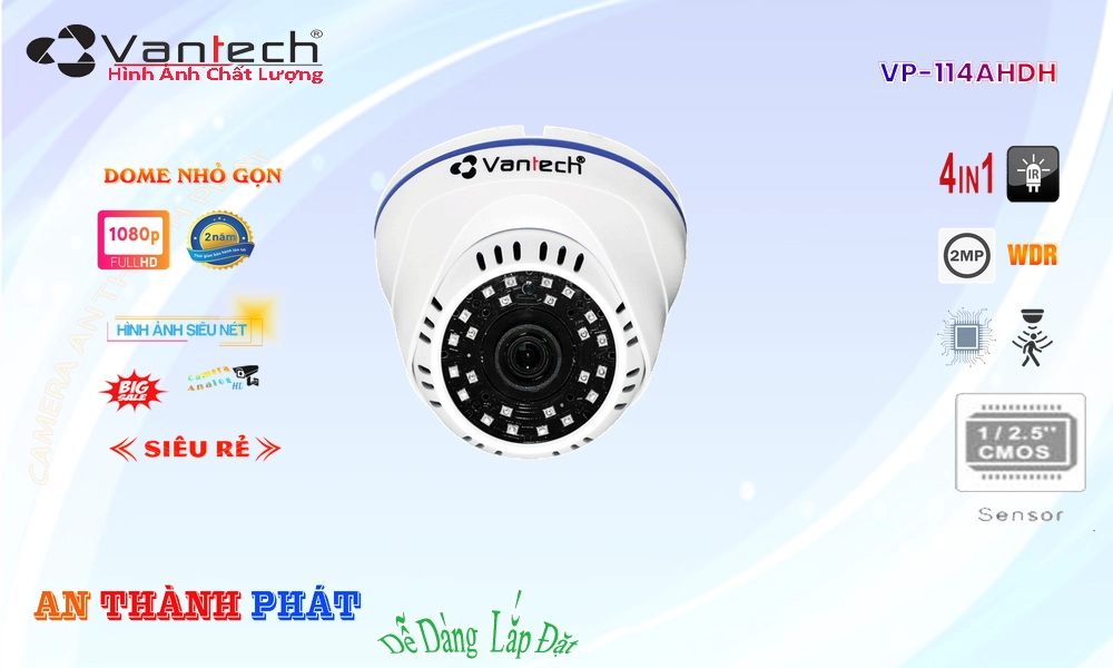 Camera Giá Rẻ VanTech VP-114AHDH Công Nghệ HD Giá rẻ Camera Giá Rẻ VanTech VP-114AHDH Công Nghệ HD Giá rẻ