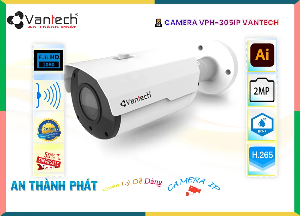 Camera VPH-305IP  VanTech Chức Năng Cao Cấp