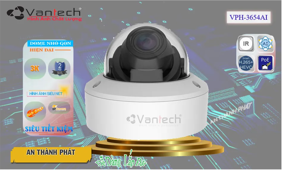 ✪  Camera An Ninh  VanTech VPH-3654AI Hình Ảnh Đẹp