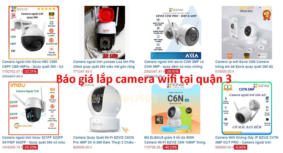 Báo giá lắp camera wifi tại quận 3