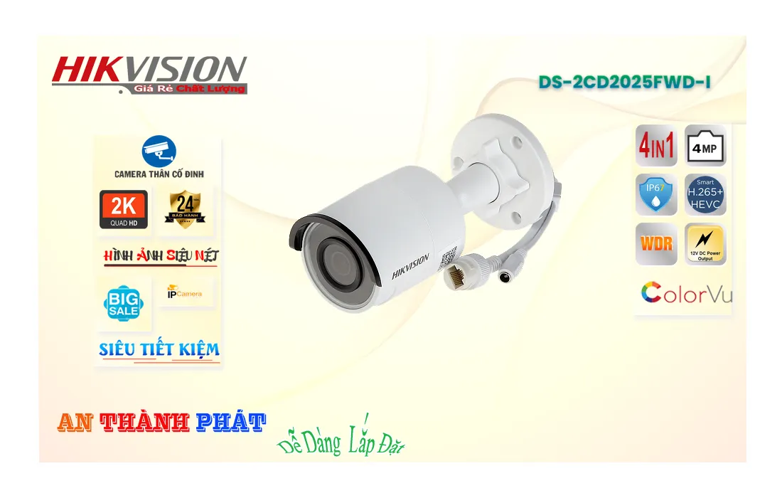 camera hikvison ip DS-2CD2025FWD-I