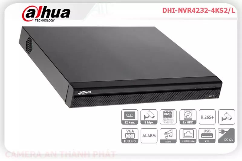 Đầu ghi hình 32 kênh IP DHI-NVR4232-4KS2/L,DHI NVR4232 4KS2/L,Giá Bán DHI-NVR4232-4KS2/L,DHI-NVR4232-4KS2/L Giá Khuyến