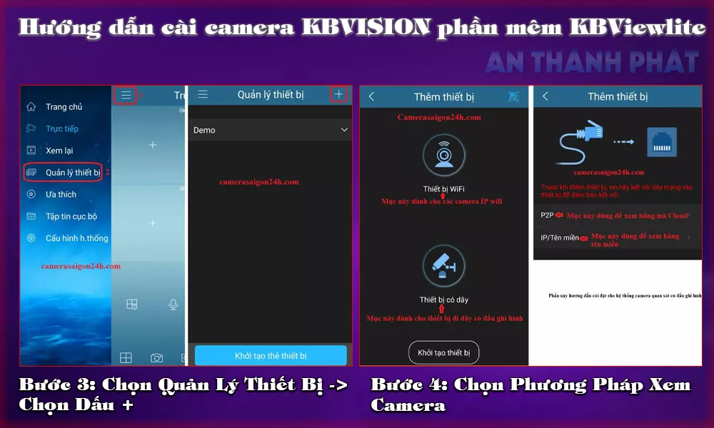 hướng dẫn cài camera kbvision