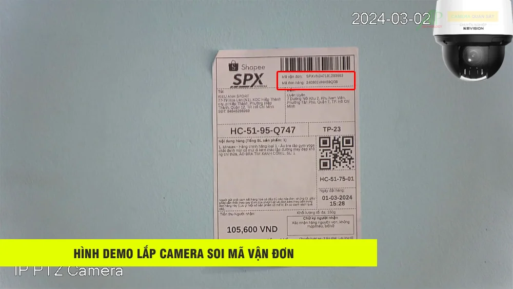 Mẫu Camera Xem Mã Vận Đơn
